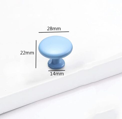 Wardrobe Door Handles,2pcs Blue Drawer Handles Round T-Shaped Aluminum Alloy Furniture Handle,Cupboard knockers Bedroom Knob Knobber for Dresser(Hole spacing 96mm) in Saudi Arabia