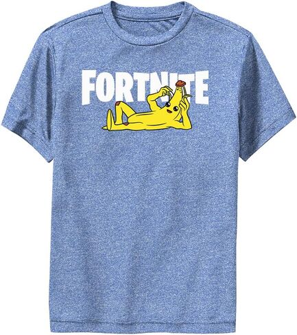Fortnite Boys' Peel Yourself Logo T-Shirt, Blue/Pink/Light Yellow, Medium in Saudi Arabia
