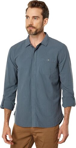 PAIGE Men's Gregory Long Sleeve Textured Cotton Shirt in Saudi Arabia