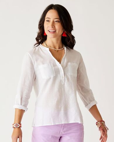 Carve Designs Women's Dylan Textured Shirt in Saudi Arabia