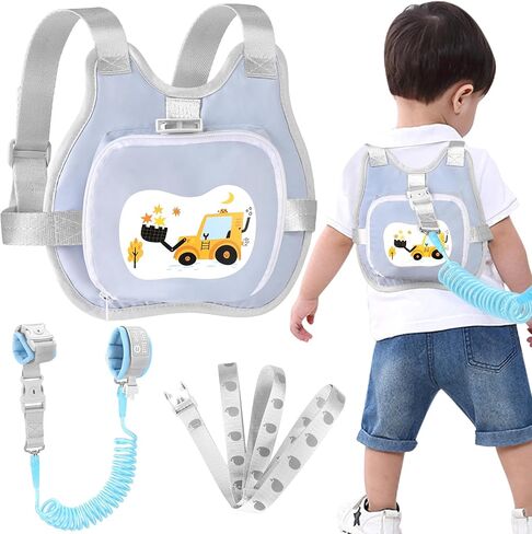Accmor Toddler Harness Leash, Collapsible Cute Rabbit Kids Leash + Anti Lost Wrist Link for Outdoor Travel, Soft Child Walking Harness Tether Wristband Assistant Strap Belt Protector for Baby Girls in Kuwait