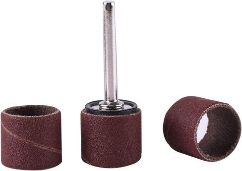 100Pcs Sanding Drums kit, Drum Sander Sanding Bands Sanding Bits Sleeves with Drum Mandrel, Rotary Tool Accessories 80/320/600Grit(#80) in Saudi Arabia