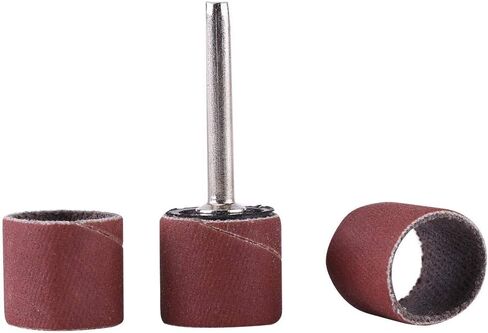 100Pcs Sanding Drums kit, Drum Sander Sanding Bands Sanding Bits Sleeves with Drum Mandrel, Rotary Tool Accessories 80/320/600Grit(#80) in Saudi Arabia