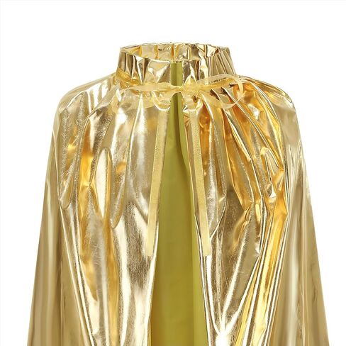 GRAJTCIN Unisex Adult Shiny Costume Cape for Halloween Mardi Gras St. Patrick's Day in Kuwait