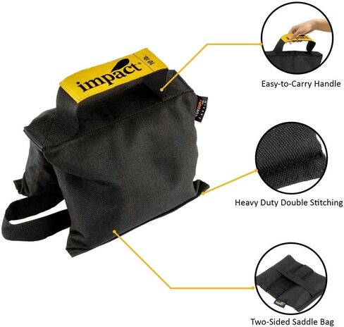 Impact Saddle Shot Bag - 25 lb Weight Bags for Light Stand Photography Video Equipment, Heavy Duty Saddlebag for Backdrop Stand, Photo Tripod, Canopy, Pop up Tent, Water-Resistant(Steel Balls Inside) in Kuwait