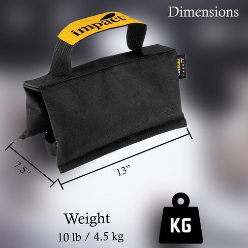 Impact Saddle Shot Bag - 25 lb Weight Bags for Light Stand Photography Video Equipment, Heavy Duty Saddlebag for Backdrop Stand, Photo Tripod, Canopy, Pop up Tent, Water-Resistant(Steel Balls Inside) in Kuwait