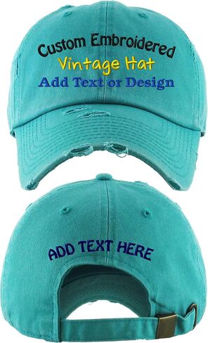 Custom Hat with Embroidery - Personalized Caps & Beanies for Adults & Kids - Add Text or Logo - Front & Back Custom Stitching in Saudi Arabia
