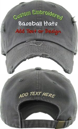 Custom Hat with Embroidery - Personalized Caps & Beanies for Adults & Kids - Add Text or Logo - Front & Back Custom Stitching in Saudi Arabia
