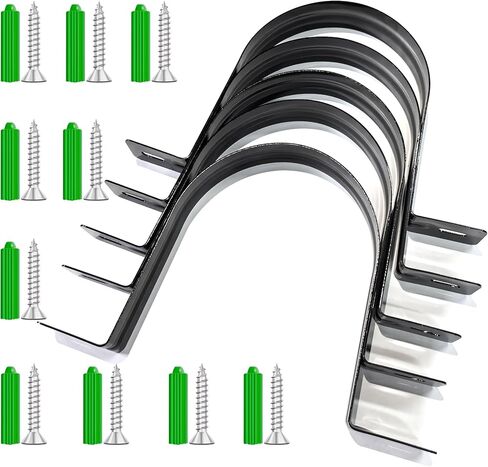 Dust Collection Hose and Pipe Holder Adjustable Hangers Bracket, Don’t Broken Like Plastic After Long Time, Durable Spray Iron, 5 PCS (Black, 2-1/2 Inch) in Saudi Arabia