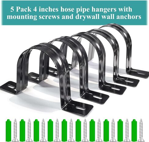 Dust Collection Hose and Pipe Holder Adjustable Hangers Bracket, Don’t Broken Like Plastic After Long Time, Durable Spray Iron, 5 PCS (Black, 2-1/2 Inch) in Saudi Arabia