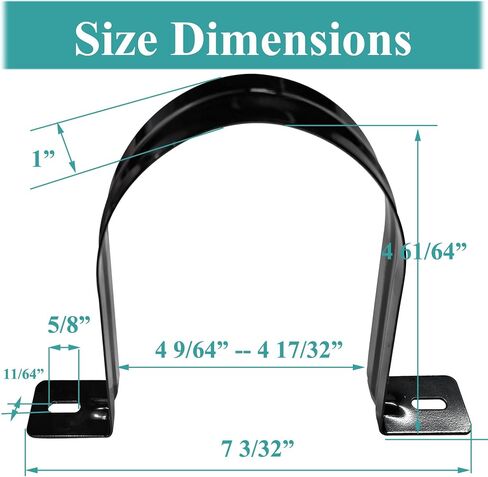Dust Collection Hose and Pipe Holder Adjustable Hangers Bracket, Don’t Broken Like Plastic After Long Time, Durable Spray Iron, 5 PCS (Black, 2-1/2 Inch) in Saudi Arabia