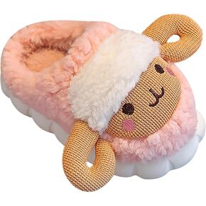 الأطفال 𝐂artoon Sheep Bedroom Shoes Winter Cotton Home Slippers Boys Girls Indoor Outdoor Forry Blocper Boots for Girls