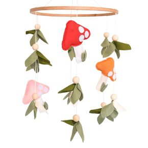 Baby Crib Mobile for Girls Boys, Woodland Baby Mobile for Crib, Bunny Nursery Mobile for Bassinet, Pack and Play, Rabbit Nursery Decor, Moon Cloud Mushroom