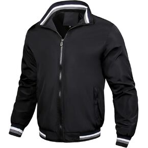 Maiyifu-GJ Bomber Jackets for Mens Outdoor Sport Slim Fit Lightweight Softshell Coat Windproof Varsity Baseball Coats