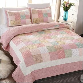 Summer Quilt air Conditioner Solid Color Quilt Single and Double Person Quilt Vacuum Solid Color Quilt Bed Four Pieces Set(E,Double Size 4 pcs)