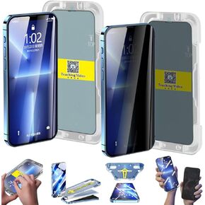 Resultantw Screen Protector, Skypicni Invisible Artifact Screen Protector for iPhone 16 15 Pro Max, Privacy Tempered Film Dust Free without Bubbles (2*HD Version,for iphone11Pro)