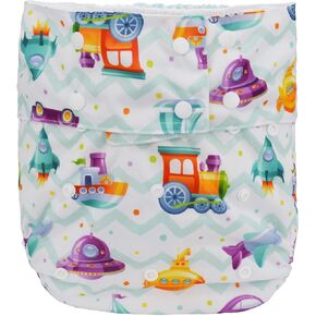Teen Adult Cloth Diaper Nappy Reusable Washable for Disability Incontinence (Lions Elephants)