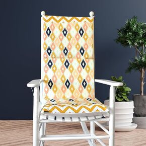 Colorful Diamond Pattern Rocking Chair Cushion