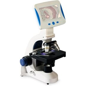 Microscope Professional 2000X Digital Compound Biological, Microscope LED School Laboratory with Screen Measuring Line(7inch)
