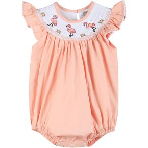 Baby Girls Smocked Bubble Romper
