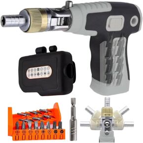 16-in-1 Multi Screwdriver Set, Multi Angles Electric Screwdriver Gun with Magnetic Bit, Ratchet Screwdriver Set with 14 Screwdriver Bits, Manual Screwdriver Cordless, Ergonomic Tool for Home,DIY(Oran