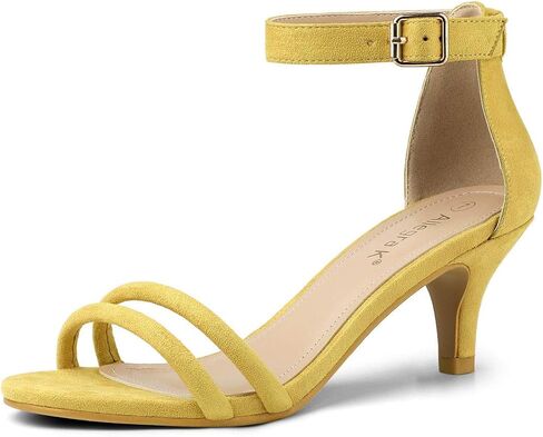 Allegra K Women's Kitten Heel Ankle Strap Sandals Shoes in Kuwait