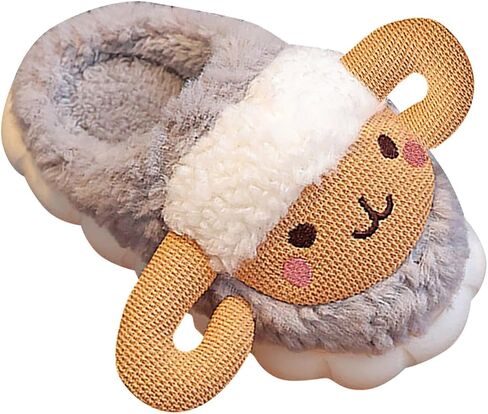 Kids 𝐂artoon Sheep Bedroom Shoes Winter Cotton Home Slippers Boys Girls Indoor Outdoor Furry Slipper Boots for Girls in Saudi Arabia