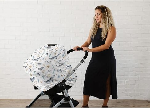 Baby Boy 5-in-1 Coar Cover Cover Watercolor Dragon Tale ، وغطاء للرضاعة الطبيعية متعددة الاستخدامات ، وهدية رضعية للمظلة في Carseat. in Kuwait