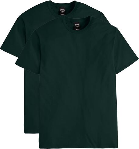 Hanes mens Nano Premium Cotton T-shirt (Pack of 2) fashion t shirts, Light Steel, Large US in Saudi Arabia