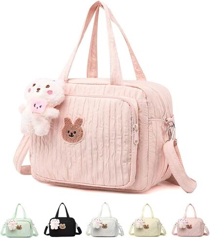 Baby Diaper Bag Tote, Cute Small Crossbody Nappy Mommy Bag, Lightweight Travel & Hospital Multifunction Storage Tote in Saudi Arabia