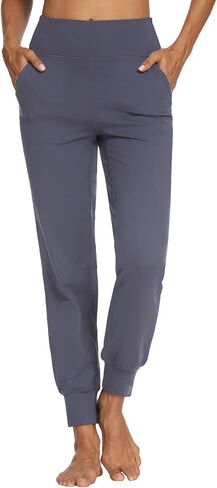 تحرك وراء زبداني لينة المرأة اليوغا ركض السراويل / كابريس 4 جيوب عالية الخصر خفيفة الوزن Sweatpants تشغيل صالة السراويل in Kuwait