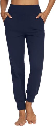 MOVE BEYOND Buttery Soft Women's Yoga Joggers Pants/Capris 4 Pockets High Waist Lightweight Sweatpants Running Lounge Pants in Kuwait