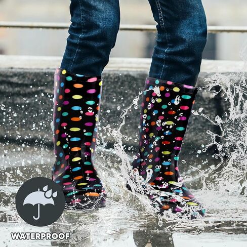 Hellorain Waterproof Rainboot for Women Lightweight PVC Women's Rain Footwear Suitable for Outdoor work Farming, Garden in Saudi Arabia