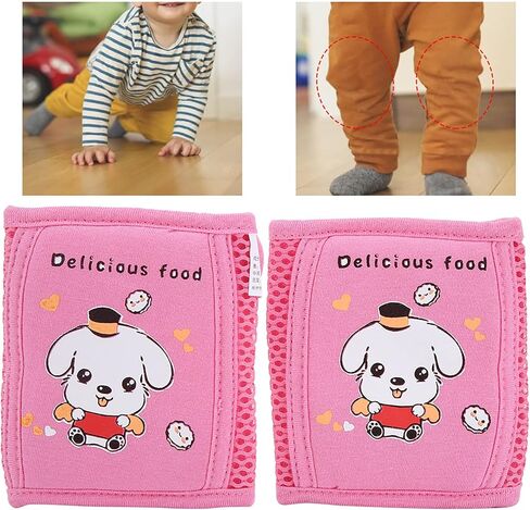 Baby Crawling Knee Pad, 1 Pair Toddler Adjustable Knee Pad Anti Slip Leg Soft Knee Pad for Baby Crawling or Toddling (blue kitten) in Saudi Arabia