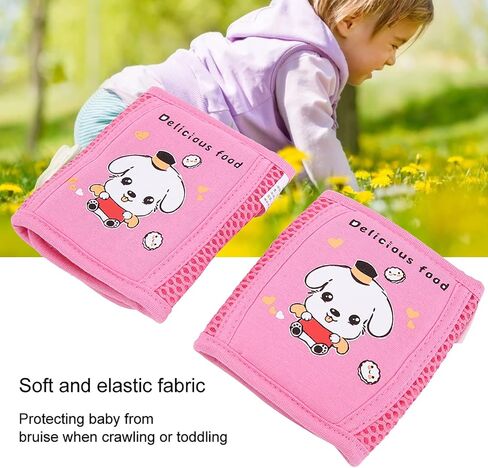 Baby Crawling Knee Pad, 1 Pair Toddler Adjustable Knee Pad Anti Slip Leg Soft Knee Pad for Baby Crawling or Toddling (blue kitten) in Saudi Arabia