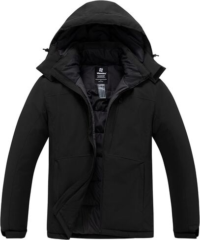 Wantdo Men's Mountain Waterproof Ski Jacket Warm Winter Snow Coat Windproof Raincoat Outdoor Windbreaker in Saudi Arabia
