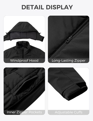 Wantdo Men's Mountain Waterproof Ski Jacket Warm Winter Snow Coat Windproof Raincoat Outdoor Windbreaker in Saudi Arabia