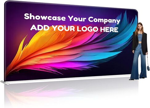 7.5x20ft Custom Stand Backdrop, Commercial Tension Fabric Banner with Aluminum Stand, Double-Sided Printing for Trade Show, Weddings, Party, Business in Saudi Arabia