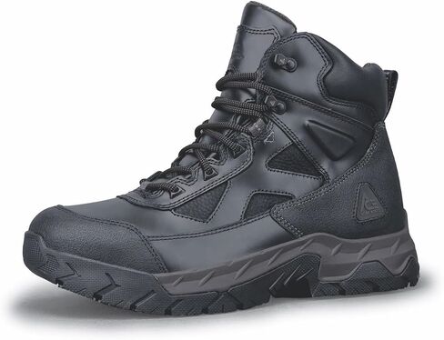 Glacier, Men's Steel Toe (ST) and Nano Composite Toe (NCT) Work Boots, Slip Resistant, Water Resistant, Black in Saudi Arabia