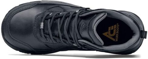 Glacier, Men's Steel Toe (ST) and Nano Composite Toe (NCT) Work Boots, Slip Resistant, Water Resistant, Black in Saudi Arabia