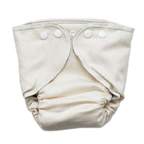Osocozy Fitted Organic Diaper, 100% GOTS Certified Organic Cotton Birdseye Weave Fabric. Soft and Absorbent. Easy Snap Closures. Sewn in The USA. (Size: Toddler 25-35 Lbs)