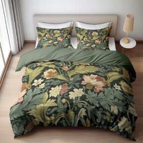 Duvet Cover Toddler Size, Reversible 2 Pieces Wild Green Military Tank Duvet Cover Set, Bedding Set for All Season, Soft and Breathable Bedding Set with Zipper Closure & Corner Ties - 42" x 58"