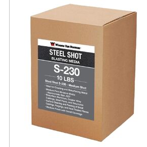 Steel Shot 230 (.58mm) - Abrasive Media, Shot Peening Media, Blast Media, Cleaning Media (50lb)