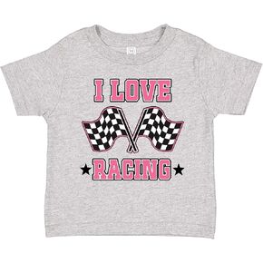 inktastic I Love Racing Rally Flags Girls Toddler T-Shirt