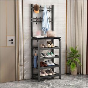 Coat Rack Stand Clothes Rack Stand, Free Standing Garment Racks, Portable Clothing Shoe Hat Handbag Storage Organizer, Home Hall Bedroom Entryway Hallway Furniture ( Color : White , Size : 100x27x170C