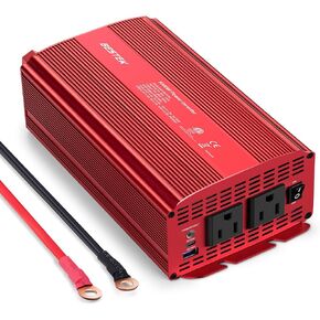BESTEK 1000W Car Power Inverter, DC 12V to 110V Car Power Converter with 2 AC Ports Multi-Protection 1000 watt Power Inverter for Vehicles/Car/RV/Home, Terminals Power Cables Input,Road Trip Essential in Kuwait