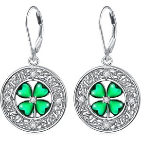 S925 Sterling Silver Christmas Tree Earrings Christmas Dangle Drop Leverback Earrings for Women Hypoallergenic Holiday X-Mas Jewelry in Kuwait