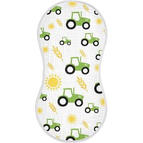 Garbage Trucks Car Burp Cloths Baby Boys Girls Absorbent Soft Cotton Burping Cloths Rags 2 Pack
