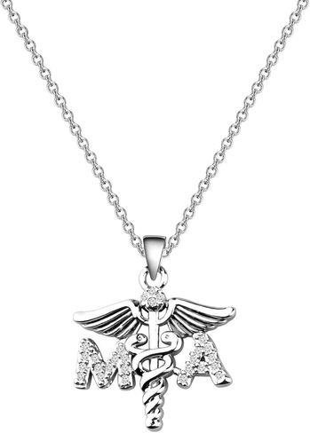 CENWA MA هدية مساعد طبي MA Caduceus Angel قلادة هدية التخرج الطبي MA هدية الطالب in Saudi Arabia