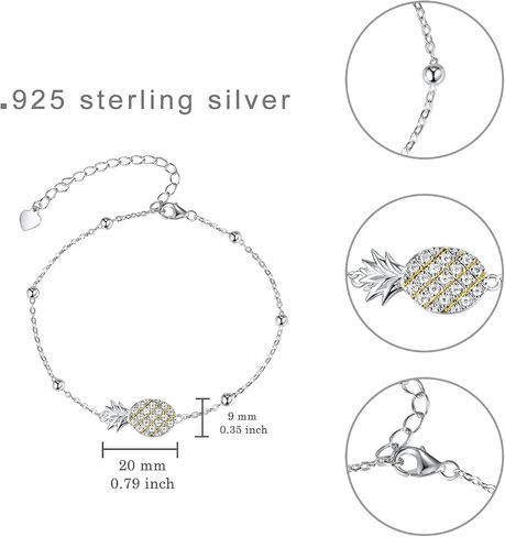 سوار من الفضة الاسترلينية عيار 925 بتصميم راس المطرقة للنساء من اس سي زد كيه ال ايه كيه، مجوهرات قرش لطيفة للنساء والفتيات ومحبي القرش، هدايا اسبوع القرش، 9، فضة استرلينية، بدون احجار كريمة in Saudi Arabia